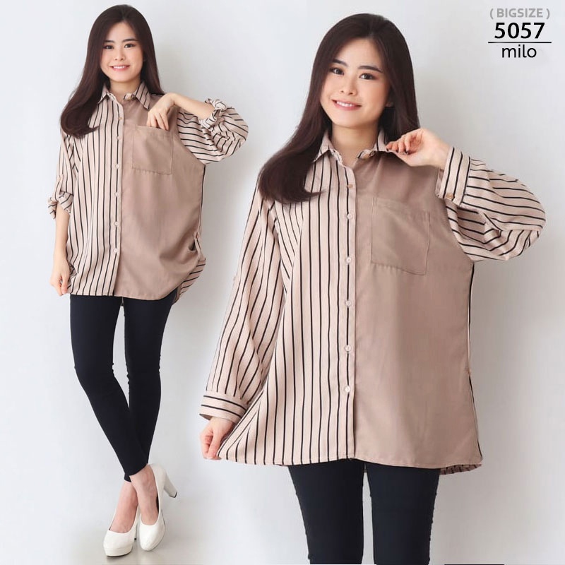 ARENA - Kemeja Wanita Big Size Salur