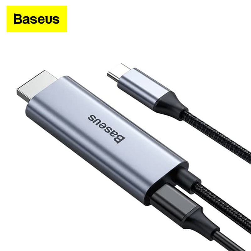 Adapter Kabel 2 in 1 BASEUS Type C to HDMI 4K PD Video Pro Cable HD