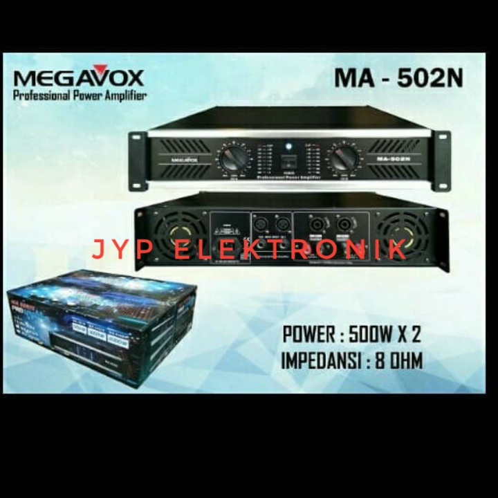 POWER AMPLIFIER MEGAVOX MA 502N / MA502N / MA 502 N ORIGINAL