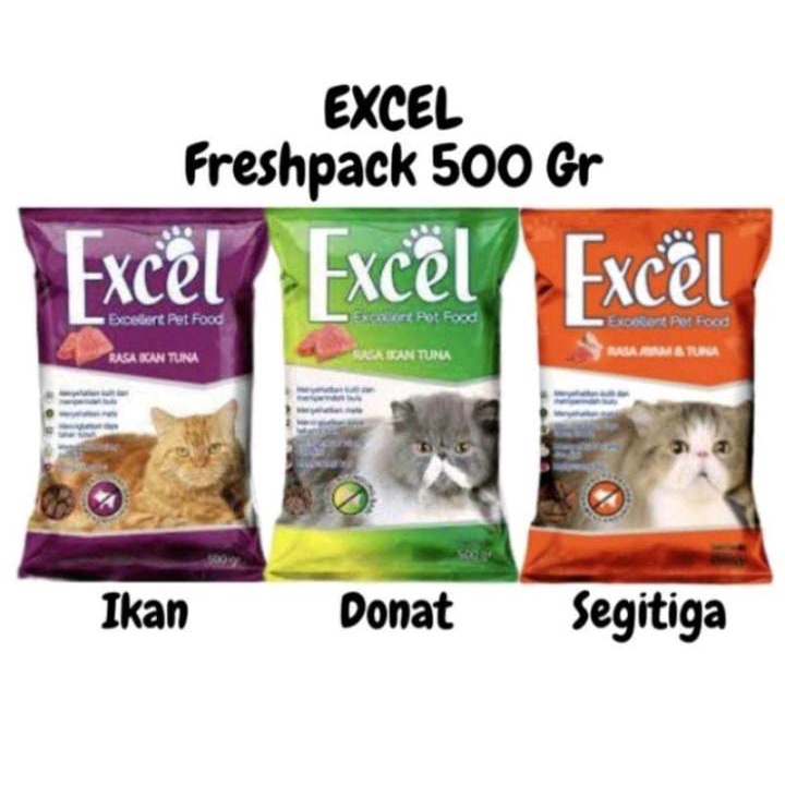 Excel Cat Food - Makanan Kucing - Fresh Pack 500g