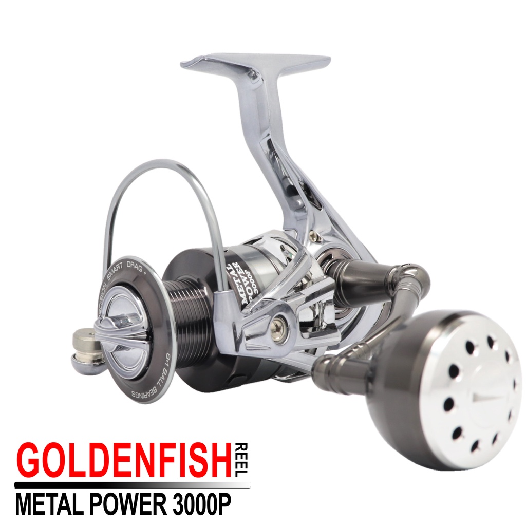 REEL POWER HANDLE GOLDENFISH METAL POWER 8+1B.BEARING(  BODY METAL )
