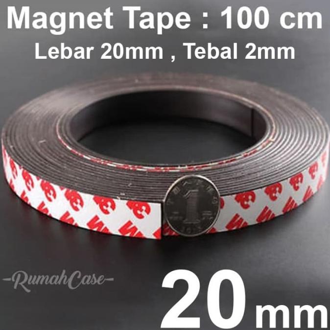 

Magnet tape - 20mm per 1 meter double tape 3M magnetic strip meteran Ayo Beli