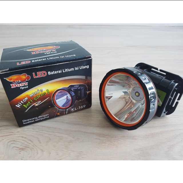 Senter Kepala Dony KL-169 Hitam Manis / Anti Gores