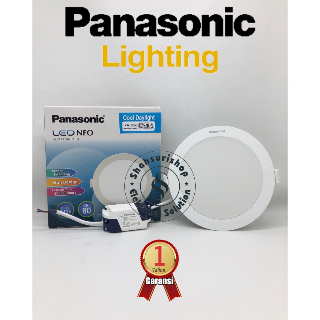 LAMPU DOWNLIGHT SLIM LED NEO BULAT IB 12W 12 W WATT PANASONIC SNI