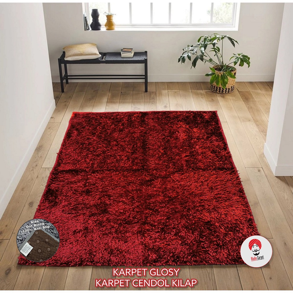 Karpet Glosy / Karpet Cendol / Karpet Microfiber 140x95cm