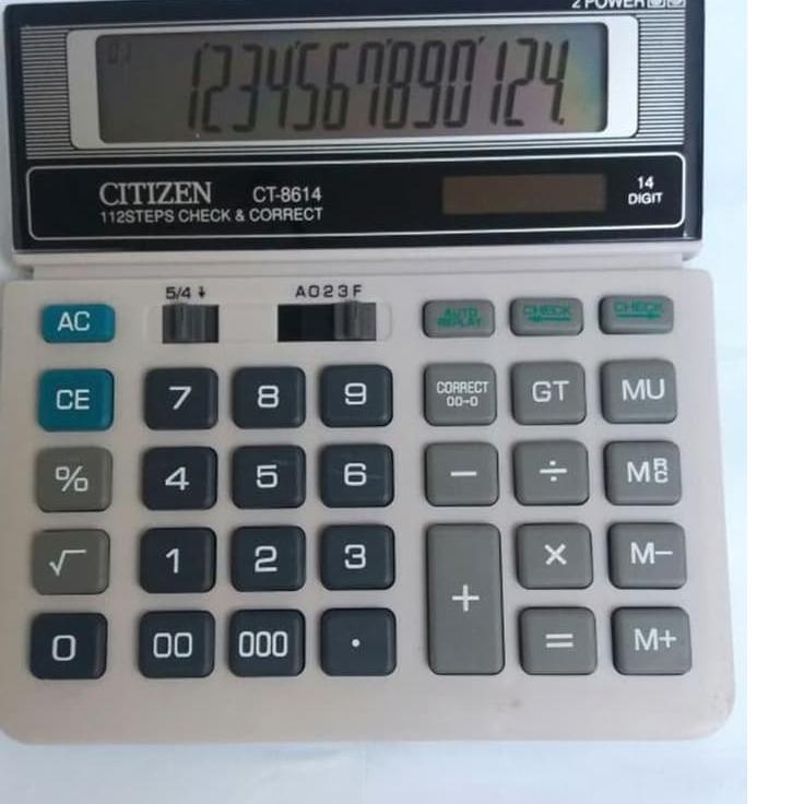 

Model baru - Kalkulator Dagang 14 Digit Citizen CT-8614