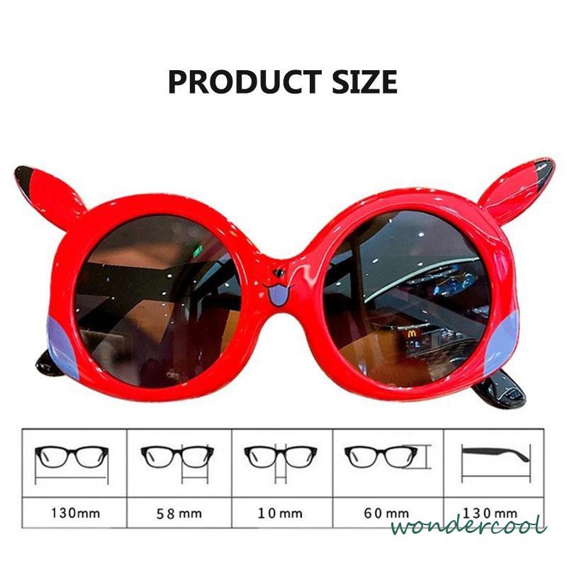 Kacamata Kartun Pikachu Kacamata Perlindungan UV Polarized Sunshade Anak-anak-Won