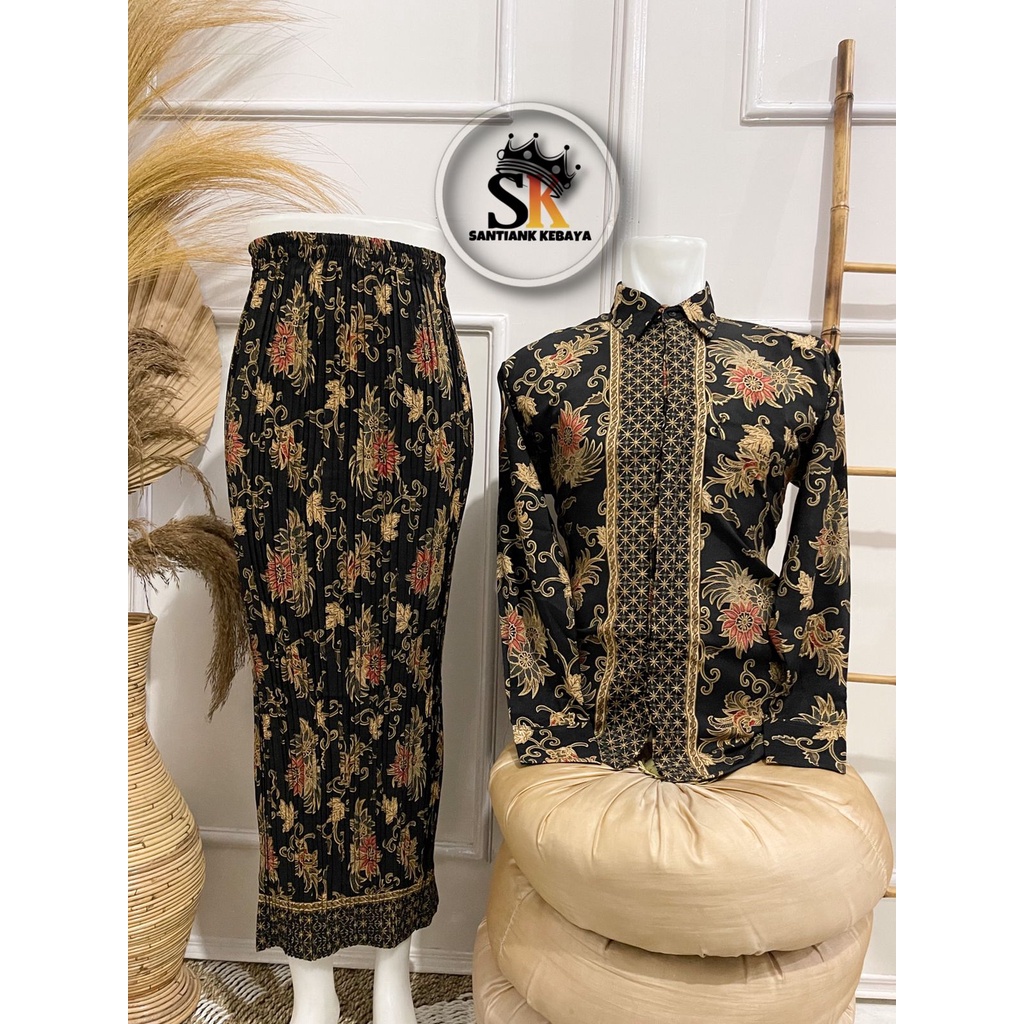 Rok Plisket Couple Batik Couple Kemeja Couple Kondangan Baju Pesta By Santiank Kebaya