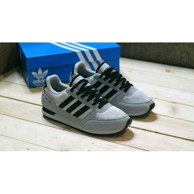 Sepatu Adidas Neo Grey black Abu Hitam Sneakers import Running Ringan Pria Casual Kado Hadiah Murah