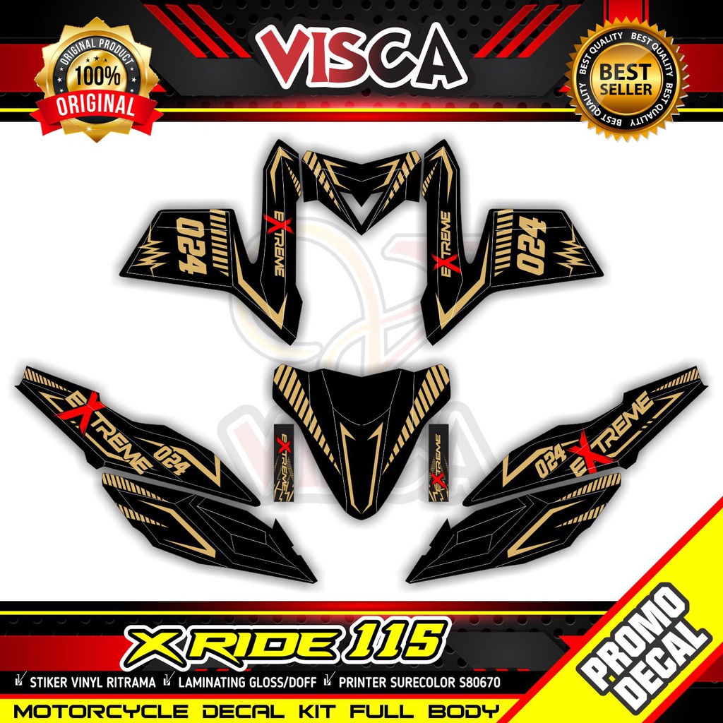 Decal Xride 115 Full Body Stiker Xride 115 Dekal Xride 115 Extreme