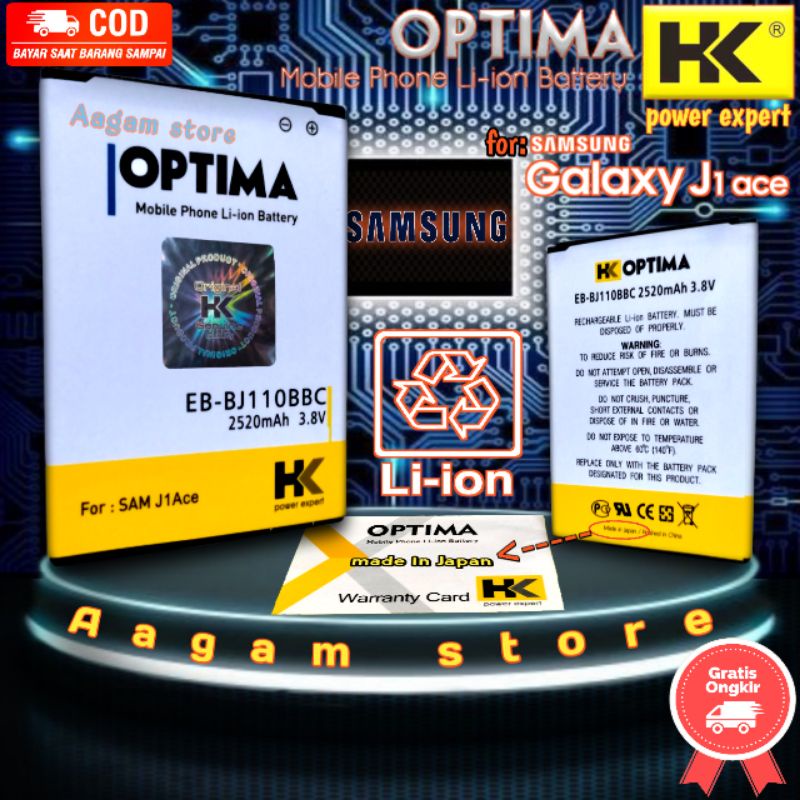 BATERAI BATTERY BATRE SAMSUNG J1 ACE J110 ORIGINAL HK DOUBLE POWER