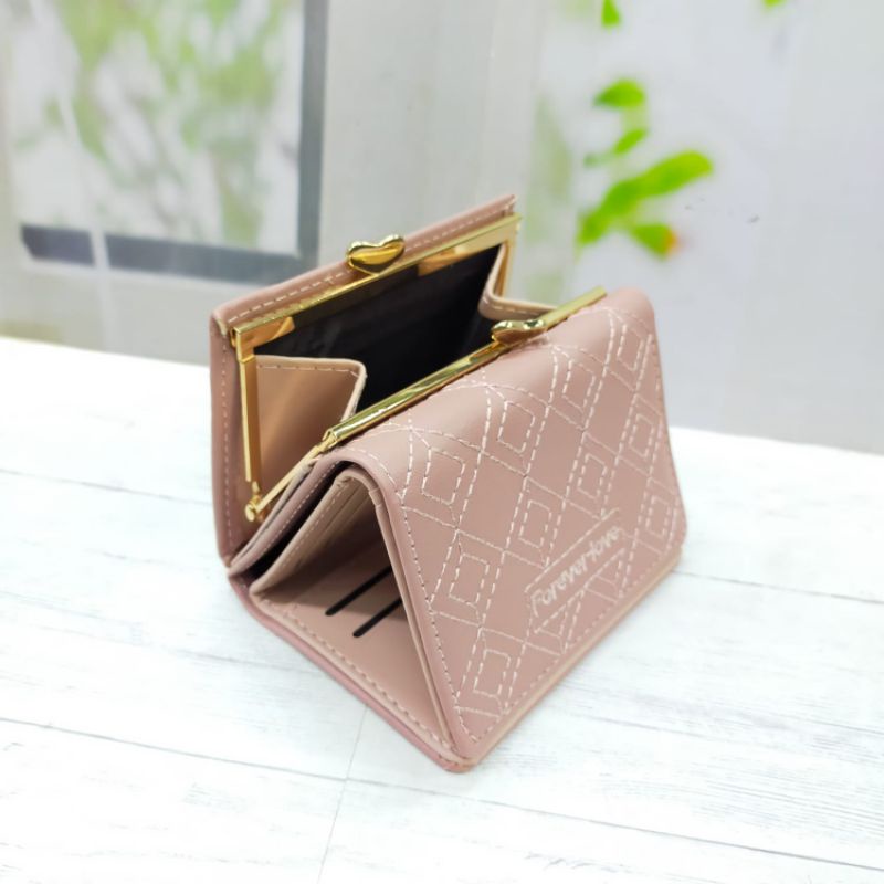 COD Dompet Kecil wanita. Dompet mini. Model Lipat Behel forever young. DOMPET BEHEL MINI.
