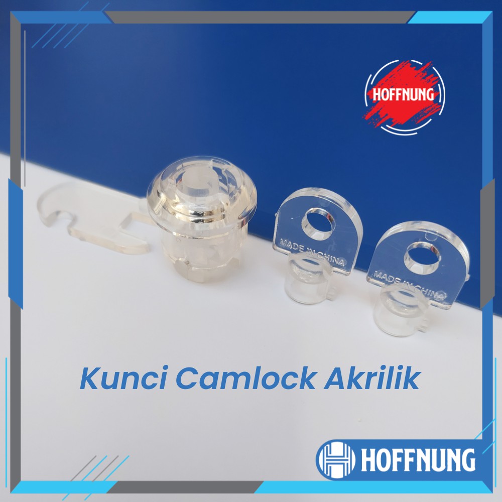 Kunci Transparan Akrilik Camlock Acrylic Gembok Bening Lock Acrylic Overpal Latch Box