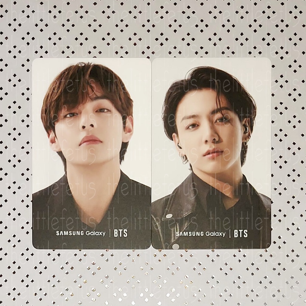 PHOTOCARD PC BTS OFFICIAL SAMSUNG GALAXY LATIN TAEHYUNG V JUNGKOOK JK