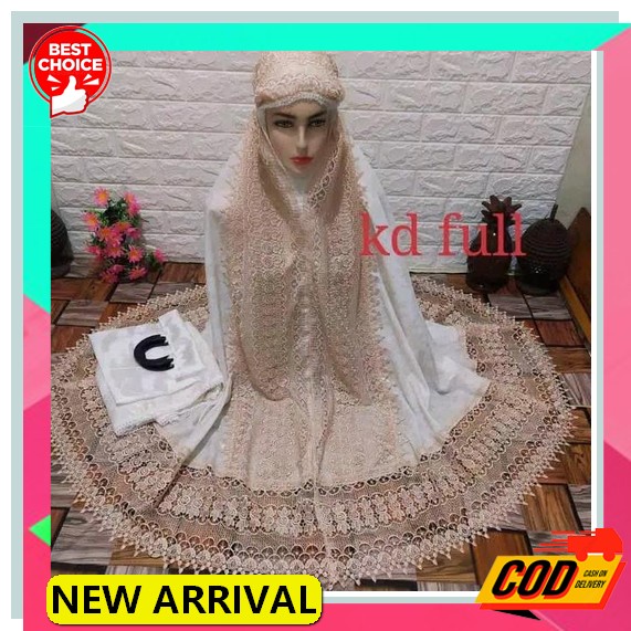 Mukena Dewasa Jumbo Motif Mini Terlaris Lebaran Nyaman K8L5 Kekinian Rumbai Lembut Polos Premium Ter