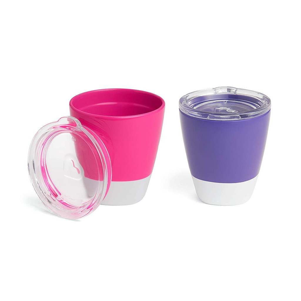 Munchkin Splash Toddler Cups Gelas Minum Anak Purple Pink Ungu Merah Muda 2 Pack