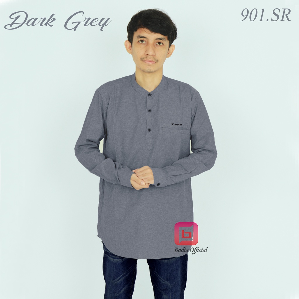 baju koko kemeja kurta pakistan jumbo motif kancing henley kantong saku depan lengan panjang polos oxford qurta pria dewasa premium