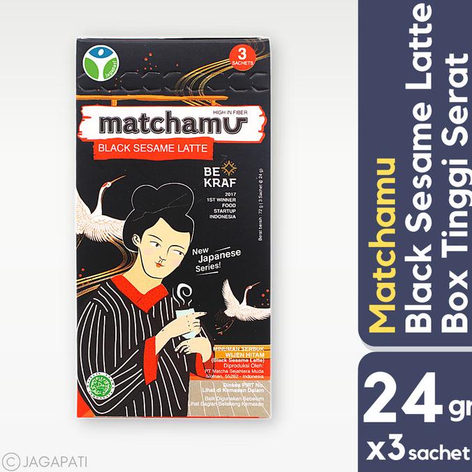 

Matchamu - Black Sesame Latte 3 x 24gr (Box of 3 sachets)