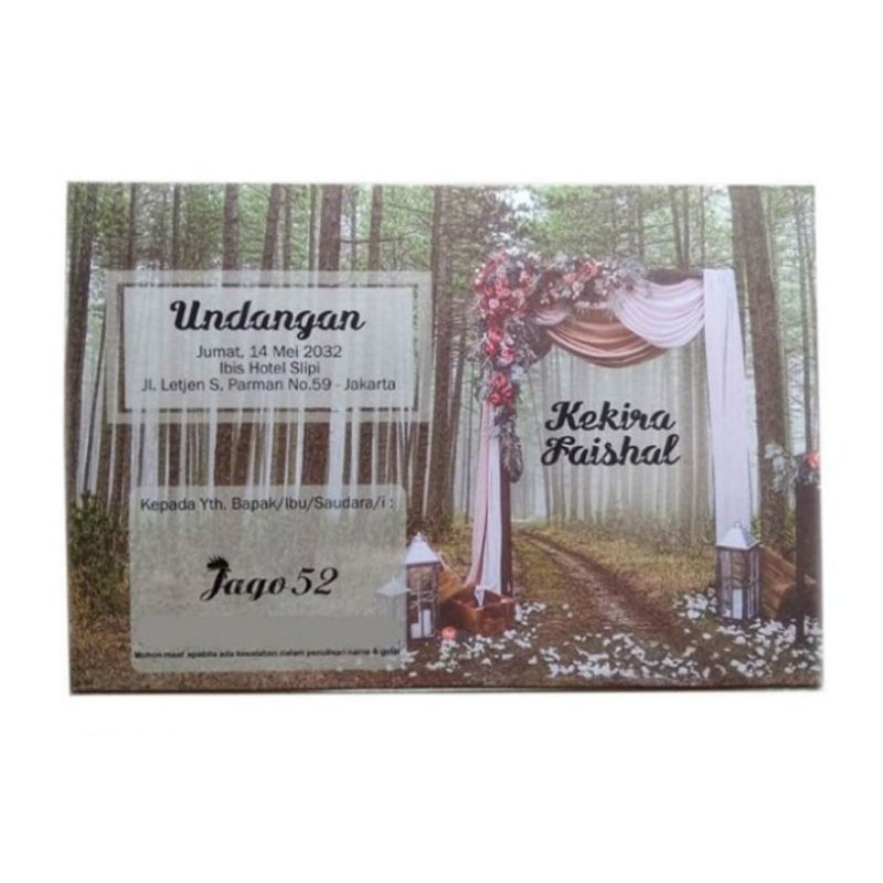 undangan jago 52 undangan unik dan elegan