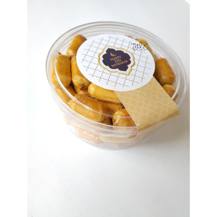 

cli29 SIF031 stiker lebaran lucu untuk toples 250gr350 uk 7x14cm