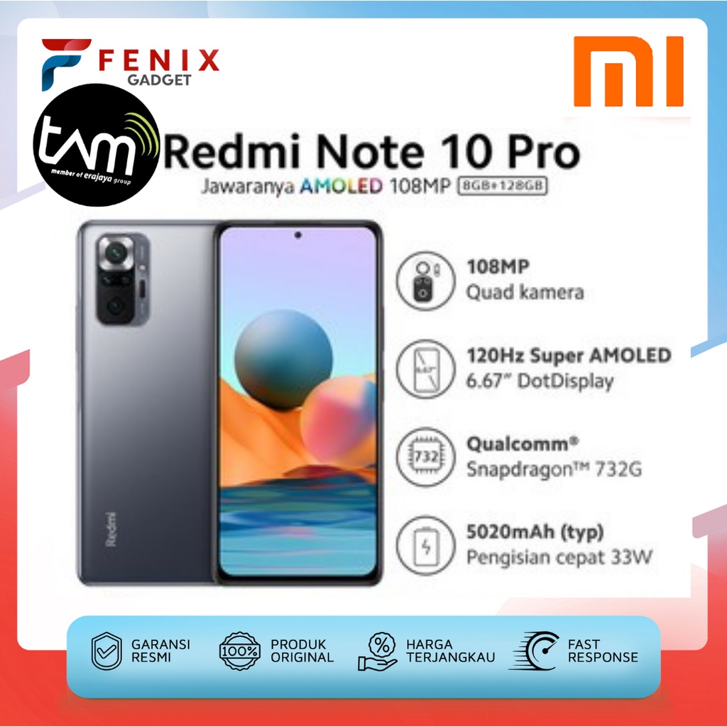 Jual Xiaomi Redmi Note 10 Pro 108MP 6/64GB 6/128GB 8/128GB - Garansi ...