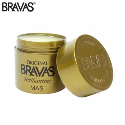 BRAVAS Pomade Oil Based BLACK 80G Medium Hold Berbasis Minyak Rambut Halal Brilliantine