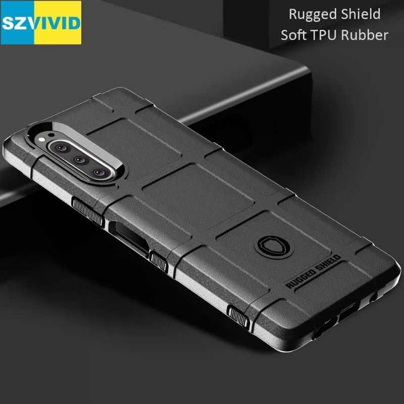 Softcase Carbon Sony Xperia 5 5ii 5iii Rugged Shield Au Global docomo softbank Kokoh lentur okee