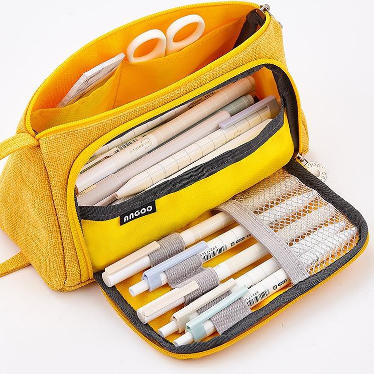 

MacAm2's Gadis sederhana kreatif kecil segar lucu kapasitas besar kanvas tempat pensil |K4W004 ,..