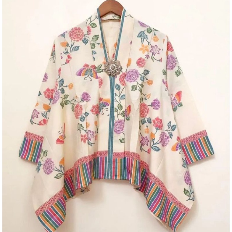 Blouse Batik Wanita Asli Solo Model Kelelawar Dengan Tangan Bahan Katun Halus Cocok Untuk Kerja Kond