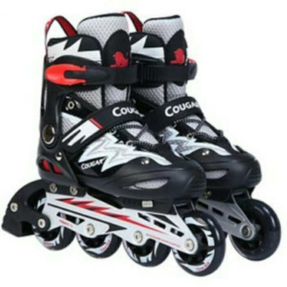 Sepatu Roda Cougar MZS835L Black Silver