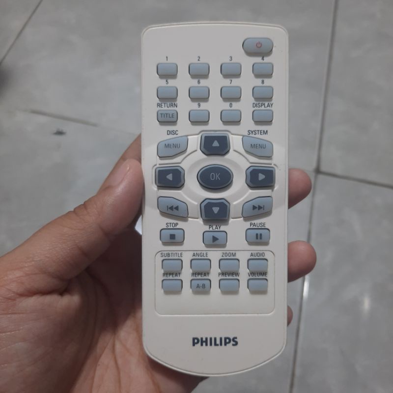 REMOTE REMOT DVD PLAYER PHILIPS KOTAK PUTIH ORIGINAL ASLI