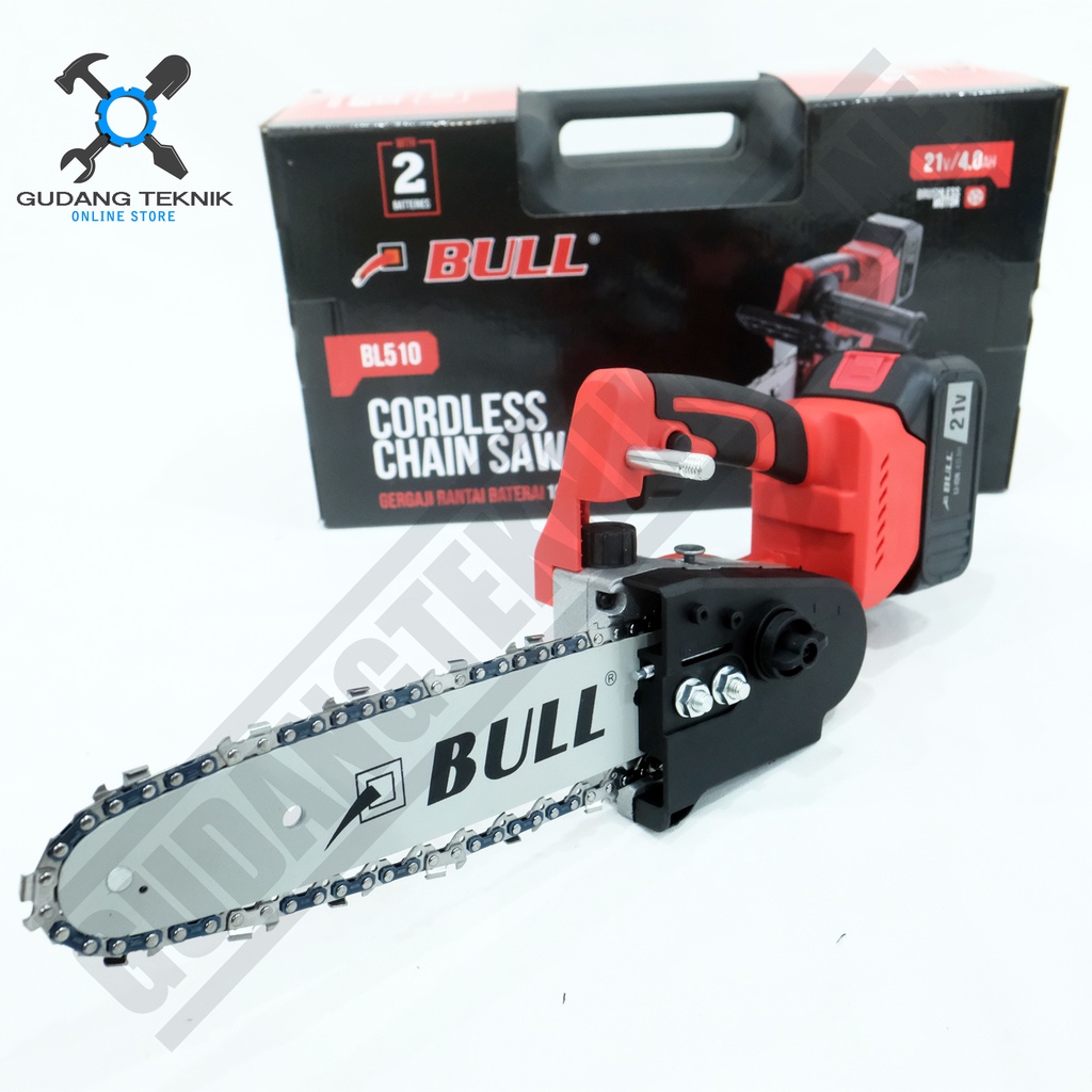 BULL BL510 / Gergaji Rantai Baterai Mini Chainsaw 10&quot; - Cordless Chainsaw mini 10inch Bull BL510