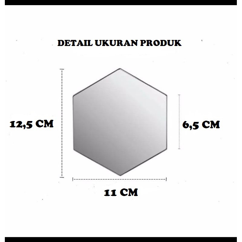 ❤️GTB❤️ BESAR KACA CERMIN HEXAGONAL / HIASAN DINDING SEGIENAM DEKORASI LUSINAN R215