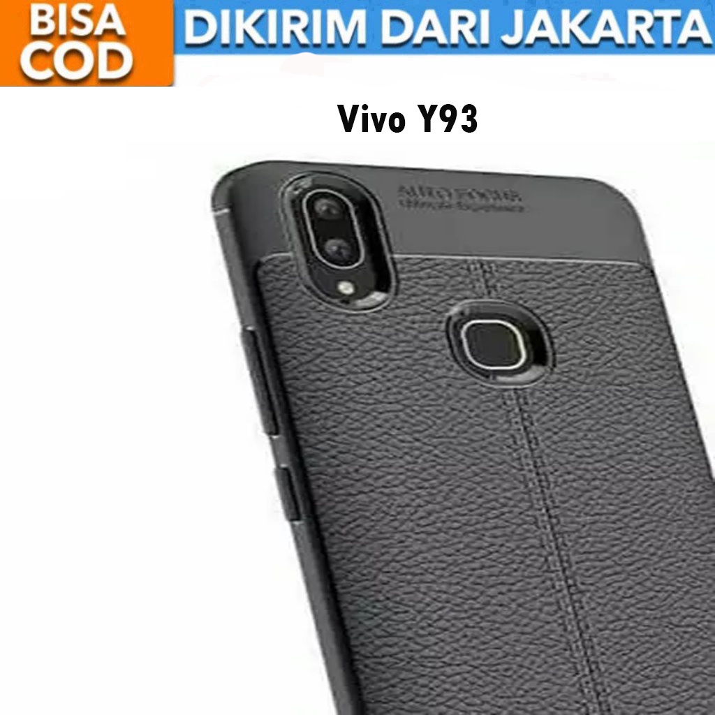 Case Vivo Y93 FIngerPrint Leather Experience SoftCase Slim Ultimate / Casing Kulit