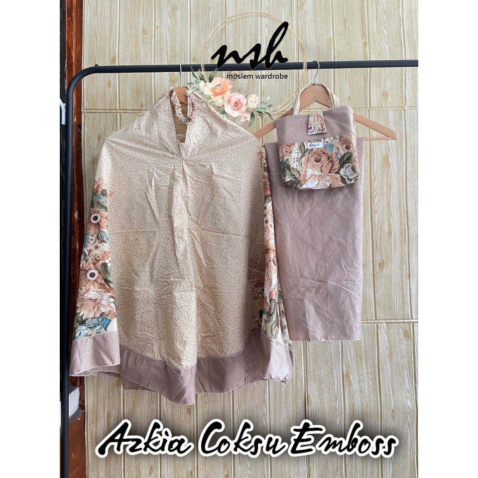 [𝓷𝓼𝓱] Mukena Anak Katun Shabby Azkia dan motif lainya-Azkia Coksu Emboss