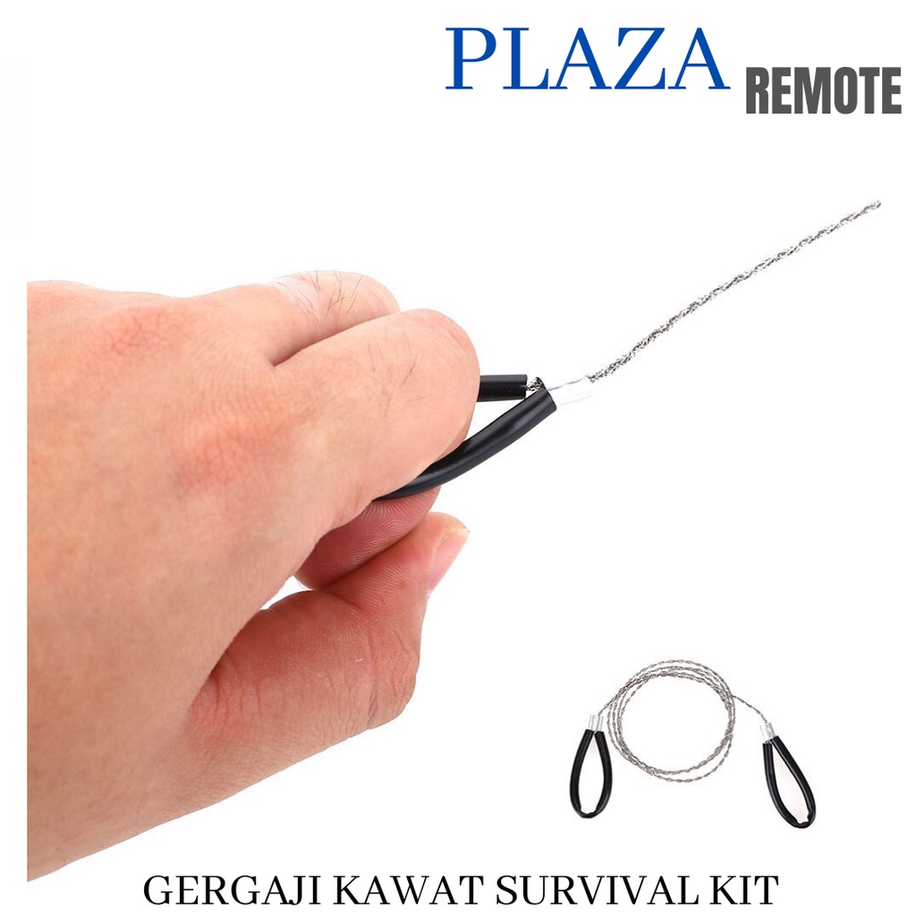 GERGAJI KAWAT STAINLESS RINGAN UNTUK KEMAH SURVIVAL OUTDOOR TALI KARET