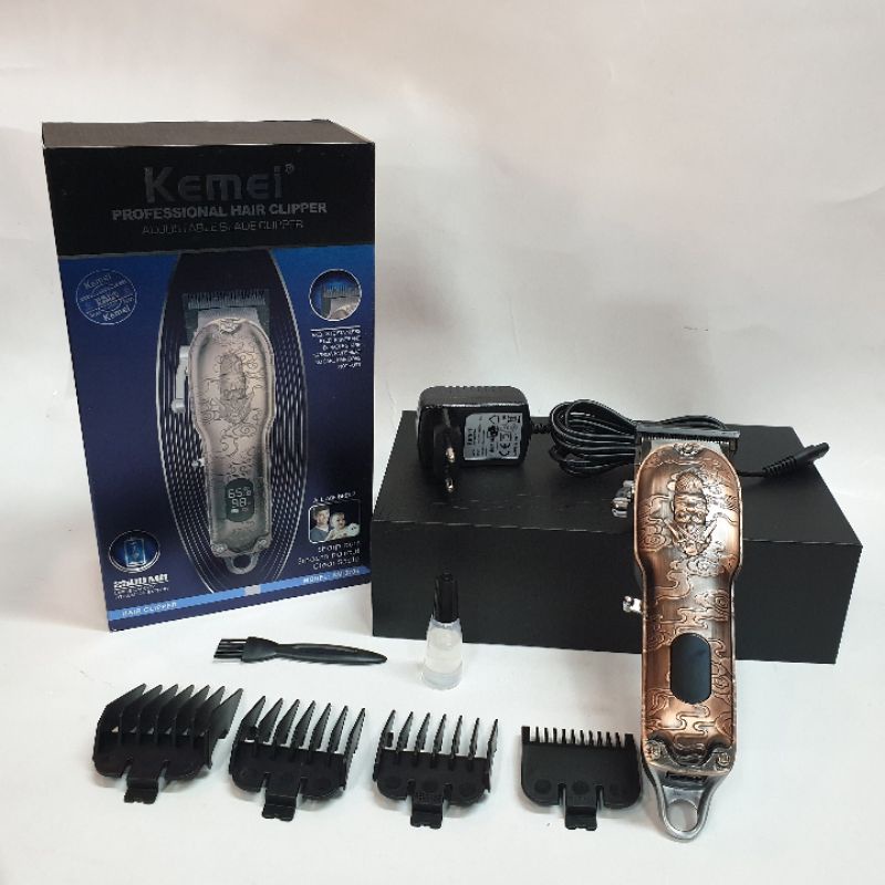 Alat Mesin Cukur Rambut Cas Kemei KM 3705 Potong Pangkas Rambut Asli