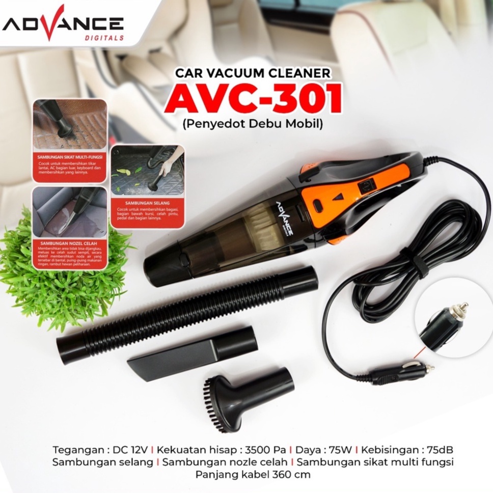 Advance Vacuum Cleaner Mobil Vacum Penyedot Debu Portable Wireless AVC 301 508 933