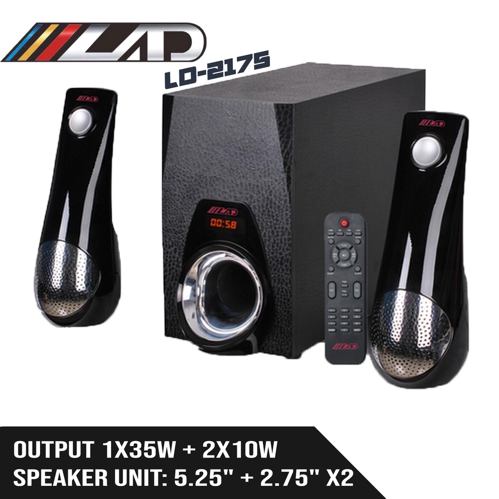Speaker Aktif Lad 2175 Speaker dan Bass 35 Watt dan 2x10Watt