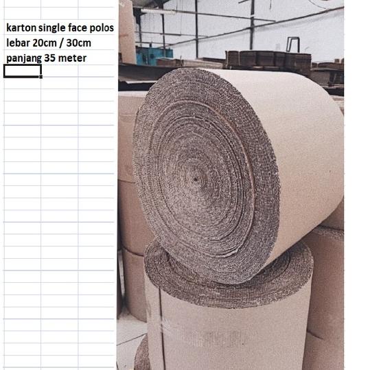 

Super Stok Karton Lembaran Polos Single Face 1 ROLL Uk. Lebar 30 cm x 35 Meter