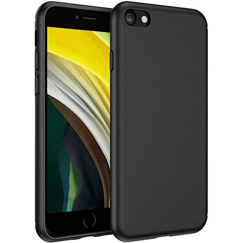 Softcase Iphone SE2 SE 2 2020 Silikon Case Slim Matte Hitam Black Lentur Lembut