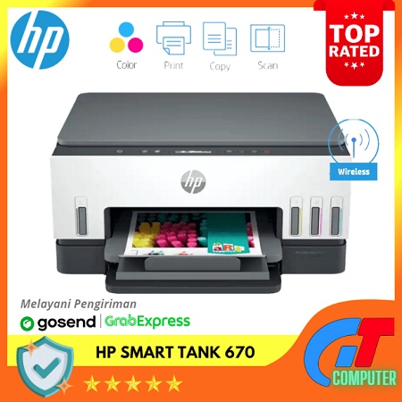 Printer HP SmartTank 670 Smart Tank 670 - PSC Wifi Auto Duplex