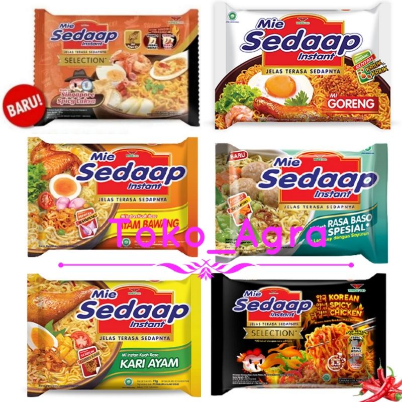 

Mie sedaap dus bisa campur rasa Korean buldak laksa Singapura Korean spicy KSC soto Madura kari ayam bawang sedap