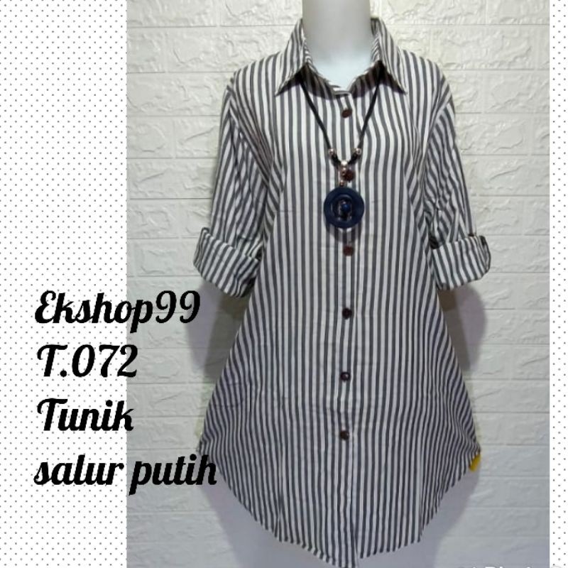 Ekshop Baju Tunik Motif Garis sedang 072 / Pakaian Wanita All Size