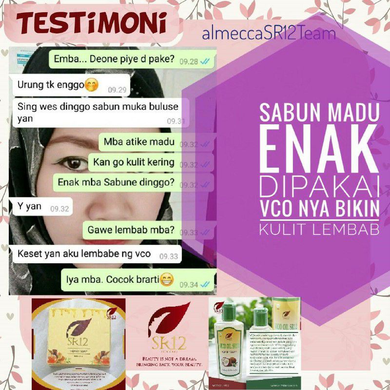 SABUN MADU HERBAL SR12 BPOM / HONEY SOAP SR12 BPOM / SABUN KULIT KERING BPOM / MENCERAHKAN WAJAH