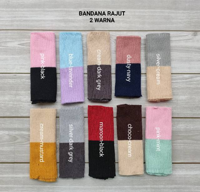 BANDANA RAJUT 2 WARNA