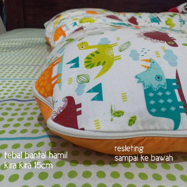 Bantal Hamil Jumbo Premium Untuk Ibu Hamil dan Menyusui Sarung Bisa Di Lepas By Ndollolo