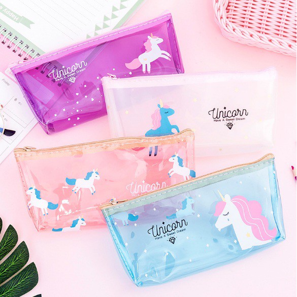 

[TRANSPARAN] KOTAK PENSIL UNICORN TRANSPARAN