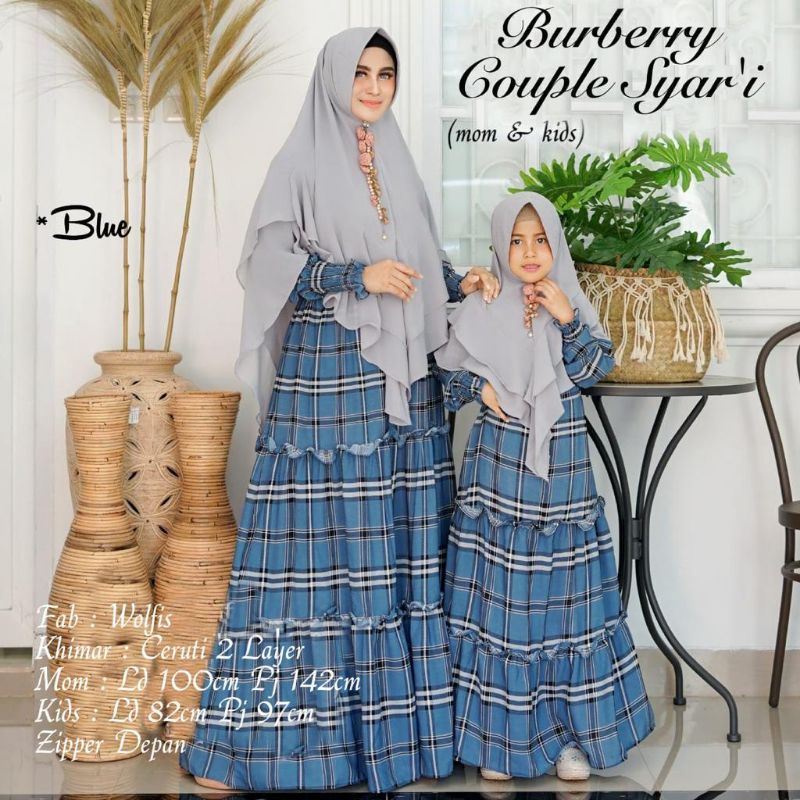 Burberry Couple Syari || Ibu dan Anak