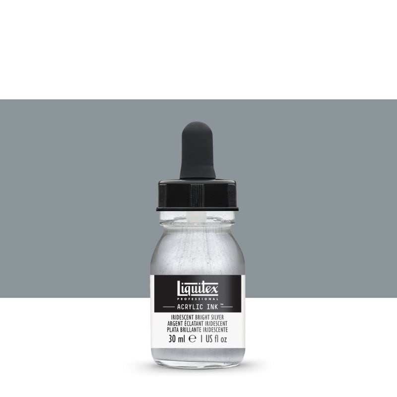 

ACRYLIC INK 30 ML IRIDESCENT BRIGHT SILVER LIQUITEX PROFESSIONAL